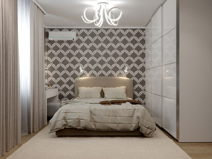 Фото № 1: Дизайн-проект двухкомнатной квартиры 59.34  м² стиль Современная классика для ЖК Московский