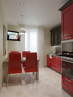 Фото № 6: Дизайн-проект двухкомнатной квартиры 59.34  м² стиль Современная классика для ЖК Московский