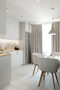 Фото № 5: Дизайн-проект однокомнатной квартиры 39.7  м² Скандинавский стиль для ЖК Московский