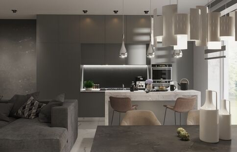 Фото № 5: Дизайн-проект пятикомнатной квартиры 269.66  м² Стиль Модернизм для таунхауса