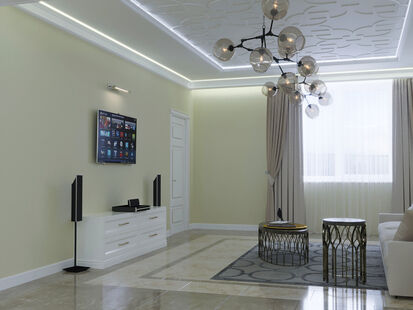 Фото № 5: Дизайн-проект двухкомнатной квартиры 120.36  м² Стиль Современная классика для коттеджа