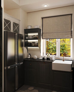 Фото № 5: Дизайн-проект однокомнатной квартиры 49.9  м² Стиль Этнический для таунхауса