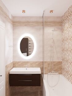 Фото № 5: Дизайн-проект двухкомнатной квартиры 53.14  м² Стиль Современная классика для ЖК Московский