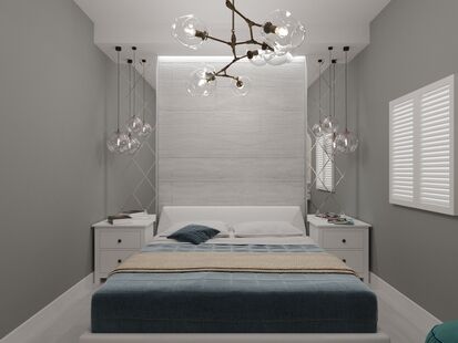 Фото № 6: Дизайн-проект трехкомнатной квартиры 74.9  м² стиль Современная классика для ЖК 2429