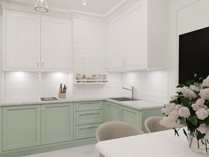 Фото № 3: Дизайн-проект трехкомнатной квартиры 74.9  м² стиль Современная классика для ЖК 2429