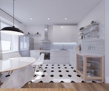 Фото № 4: Дизайн-проект двухкомнатной квартиры 59.9  м² Скандинавский стиль для ЖК Московский