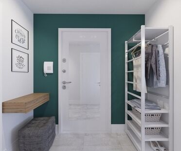 Фото № 5: Дизайн-проект двухкомнатной квартиры 59.9  м² Скандинавский стиль для ЖК Московский