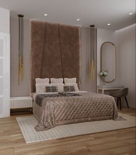 Фото № 5: Дизайн-проект четырехкомнатной квартиры 95.19  м² Стиль Американская Классика для ЖК Московский