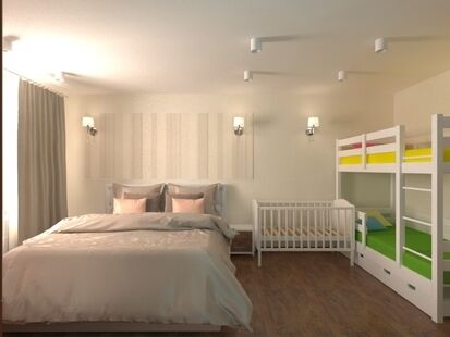 Фото № 5: Дизайн-проект двухкомнатной квартиры 62.62  м² Стиль Контемпорари для ЖК Гринада