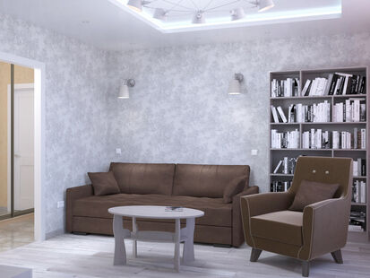 Фото № 1: Дизайн-проект двухкомнатной квартиры 61.38  м² стиль Контемпорари для ЖК Московский