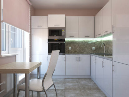 Фото № 2: Дизайн-проект двухкомнатной квартиры 61.38  м² стиль Контемпорари для ЖК Московский