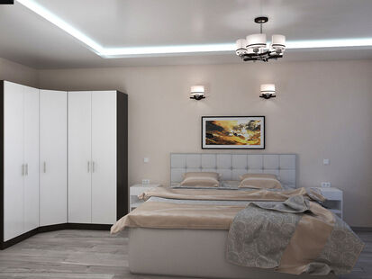 Фото № 4: Дизайн-проект двухкомнатной квартиры 61.38  м² стиль Контемпорари для ЖК Московский