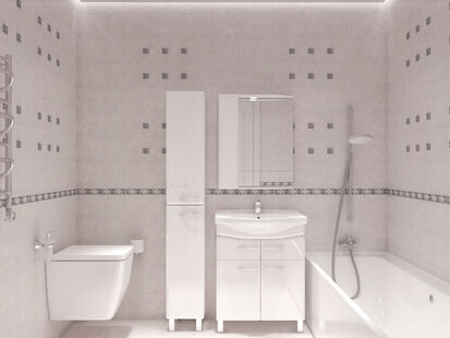 Фото № 3: Дизайн-проект двухкомнатной квартиры 61.38  м² стиль Контемпорари для ЖК Московский