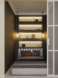 Фото № 5: Дизайн-проект однокомнатной квартиры 40.3  м² Стиль Современная классика для ЖК Испанские Кварталы