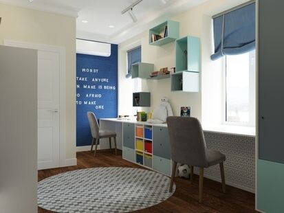 Фото № 1: Дизайн-проект детской 13.02  м² Стиль Контемпорари для ЖК Московский