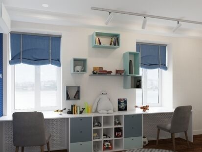 Фото № 2: Дизайн-проект детской 13.02  м² Стиль Контемпорари для ЖК Московский