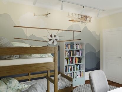 Фото № 5: Дизайн-проект детской 13.02  м² Стиль Контемпорари для ЖК Московский