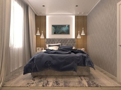 Фото № 1: Дизайн-проект трехкомнатной квартиры 81.0  м² Стиль Модернизм для ЖК Московский