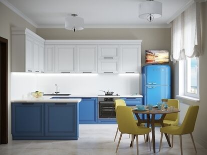 Фото № 4: Дизайн-проект трехкомнатной квартиры 107.8  м² стиль Современная классика для ЖК Московский