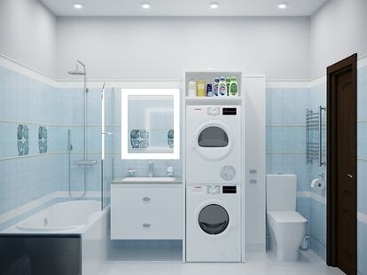 Фото № 5: Дизайн-проект трехкомнатной квартиры 107.8  м² стиль Современная классика для ЖК Московский