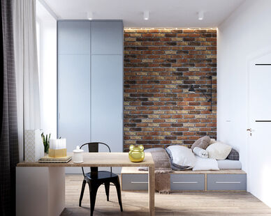 Фото № 1: Дизайн-проект трехкомнатной квартиры 71.39  м² стиль Контемпорари для ЖК Московский