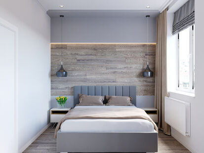 Фото № 6: Дизайн-проект трехкомнатной квартиры 71.39  м² стиль Контемпорари для ЖК Московский