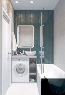 Фото № 3: Дизайн-проект однокомнатной квартиры 42.46  м² Стиль Минимализм для ЖК Московский