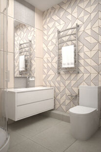 Фото № 3: Дизайн-проект двухкомнатной квартиры 69.27  м² стиль Контемпорари для ЖК Московский