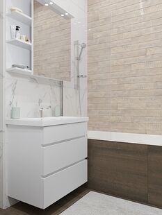 Фото № 2: Дизайн-проект квартиры-студии 27.7  м² Стиль Скандинавский для ЖК Московский