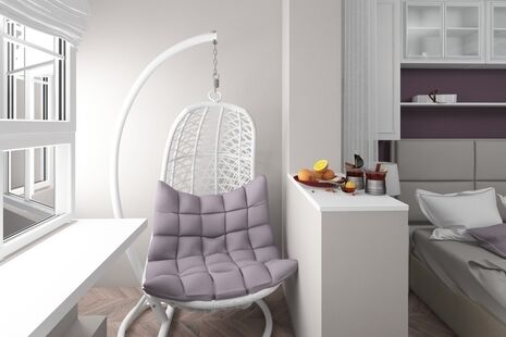 Фото № 2: Дизайн-проект спальни 55.0  м² стиль Современная классика для ЖК Московский