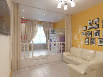 Фото № 1: Дизайн-проект трехкомнатной квартиры 64.0  м² Стиль Контемпорари для ЖК Зеленые Аллеи