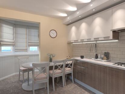 Фото № 3: Дизайн-проект трехкомнатной квартиры 64.0  м² Стиль Контемпорари для ЖК Зеленые Аллеи