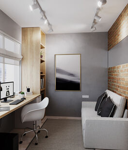 Фото № 6: Дизайн-проект четырехкомнатной квартиры 65.5  м² Стиль Модернизм для ЖК Московский