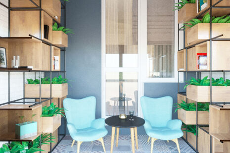 Фото № 3: Дизайн-проект трехкомнатной квартиры 111.11  м² стиль Контемпорари для ЖК Московский