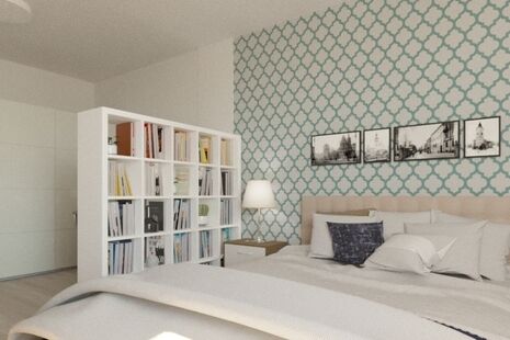 Фото № 2: Дизайн-проект трехкомнатной квартиры 111.11  м² стиль Контемпорари для ЖК Московский