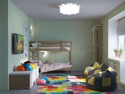 Фото № 4: Дизайн-проект детской 20.9  м² Стиль Контемпорари для ЖК Московский