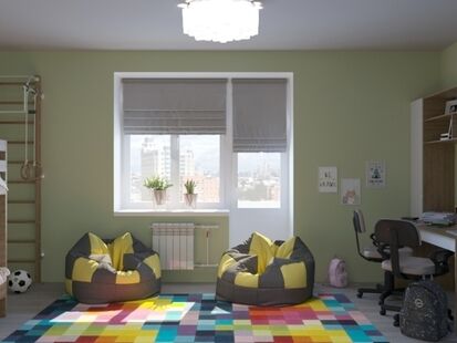 Фото № 3: Дизайн-проект детской 20.9  м² Стиль Контемпорари для ЖК Московский