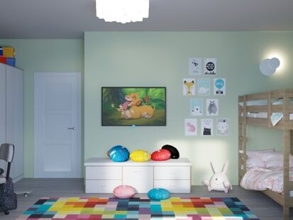 Фото № 2: Дизайн-проект детской 20.9  м² Стиль Контемпорари для ЖК Московский