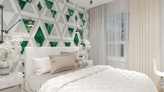 Фото № 5: Дизайн-проект однокомнатной квартиры 37.0  м² Стиль Фьюжн для ЖК Московский