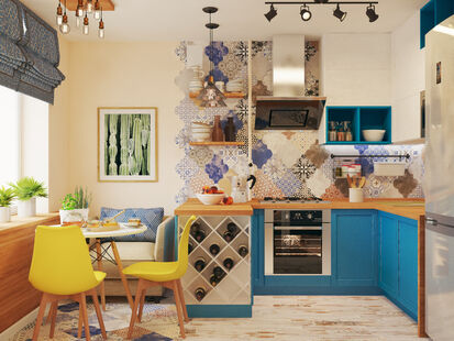 Фото № 1: Дизайн-проект двухкомнатной квартиры 37.5  м² Стиль Фьюжн для ЖК Московский