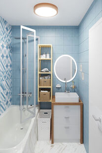 Фото № 5: Дизайн-проект двухкомнатной квартиры 37.5  м² Стиль Фьюжн для ЖК Московский