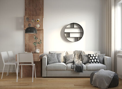 Фото № 1: Дизайн-проект однокомнатной квартиры 42.3  м² Стиль Контемпорари для ЖК Космосстар