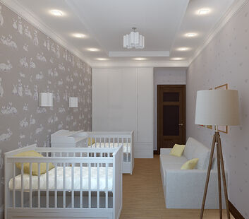 Фото № 5: Дизайн-проект трехкомнатной квартиры 102.96  м² стиль Современная классика для ЖК Московский