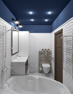 Фото № 4: Дизайн-проект трехкомнатной квартиры 102.96  м² стиль Современная классика для ЖК Московский