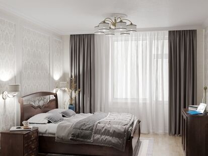 Фото № 3: Дизайн-проект трехкомнатной квартиры 126.85  м² стиль Классика для ЖК Московский