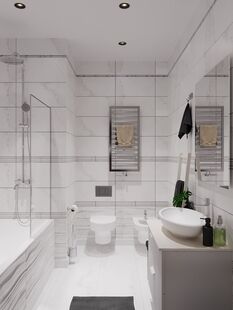 Фото № 5: Дизайн-проект трехкомнатной квартиры 126.85  м² стиль Классика для ЖК Московский