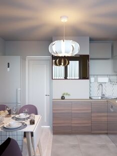 Фото № 1: Дизайн-проект трехкомнатной квартиры 72.3  м² стиль Контемпорари для ЖК Московский