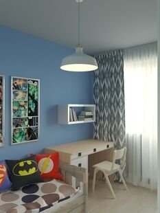 Фото № 4: Дизайн-проект трехкомнатной квартиры 72.3  м² стиль Контемпорари для ЖК Московский