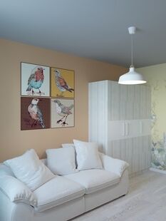 Фото № 2: Дизайн-проект трехкомнатной квартиры 72.3  м² стиль Контемпорари для ЖК Московский