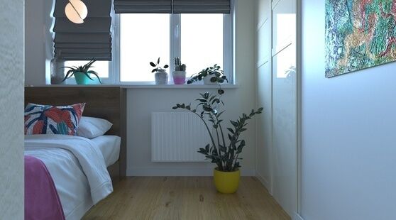 Фото № 5: Дизайн-проект двухкомнатной квартиры 54.9  м² стиль Фьюжн для ЖК Московский